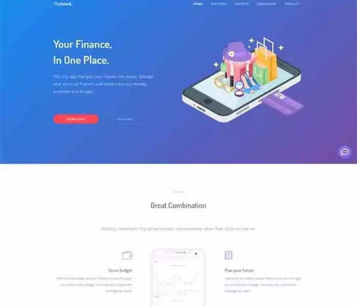 TheSaaS software company template