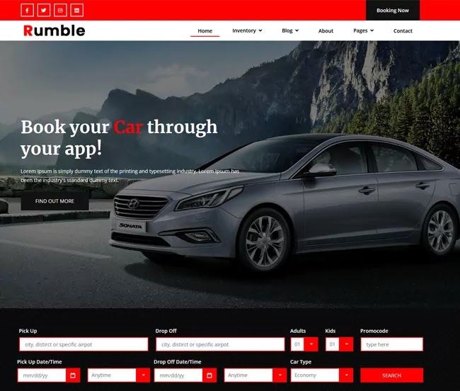 Car Rental Booking HTML Template