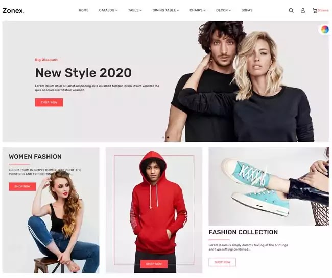 Zonex E-commerce Shopify Template 