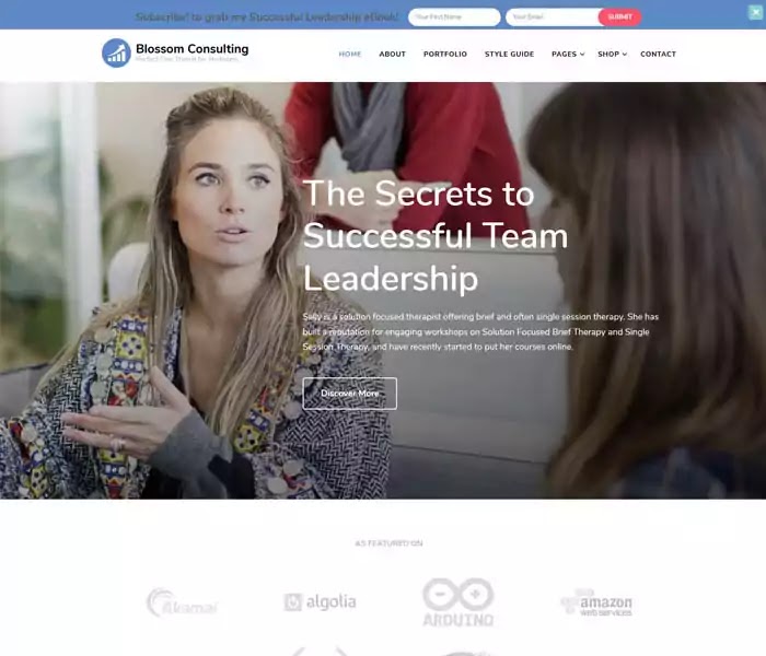 Blossom Consulting free consulting wordpress theme