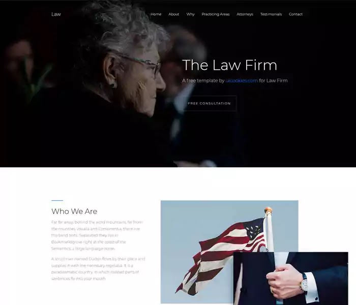 Law free law firm html5 template