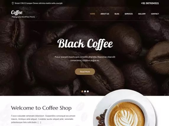 SKT Cafe Free Coffee Shop WordPress Themes