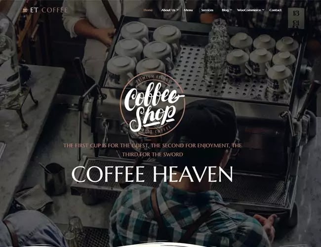 free coffee shop WordPress theme