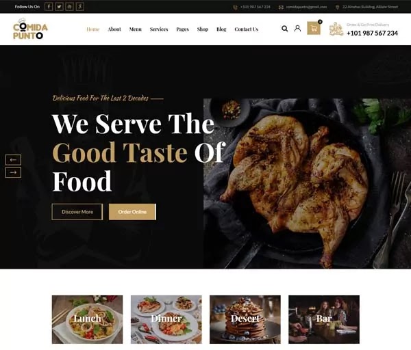Food Restaurant HTML Template