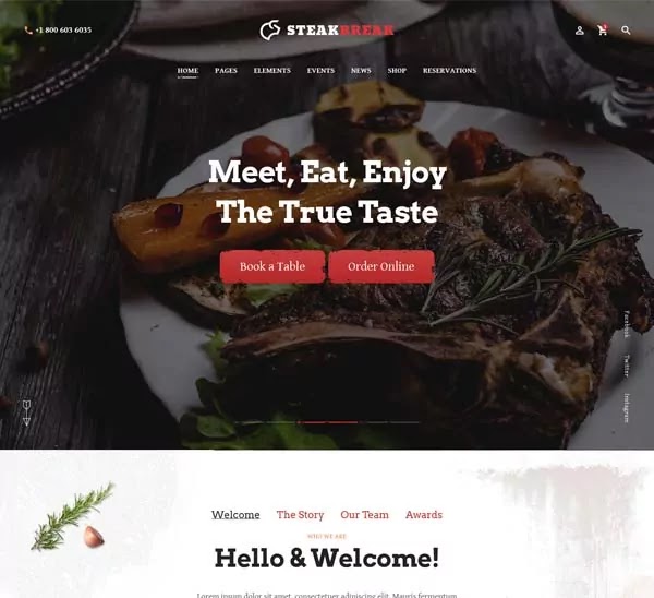 Restaurant HTML Template 