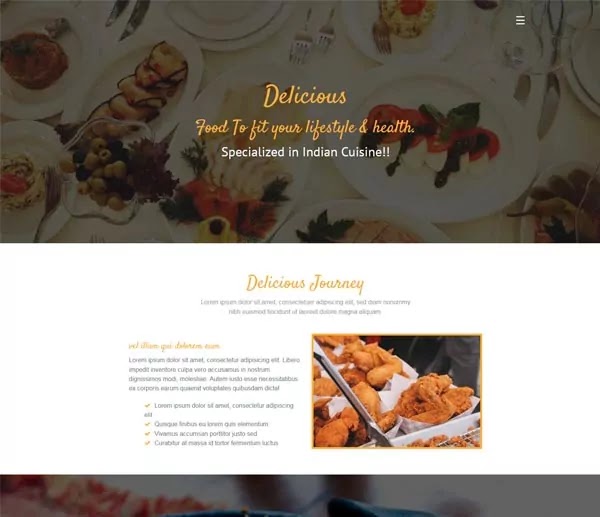 free restaurant HTML template