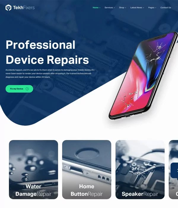 phone repair services WordPress theme
