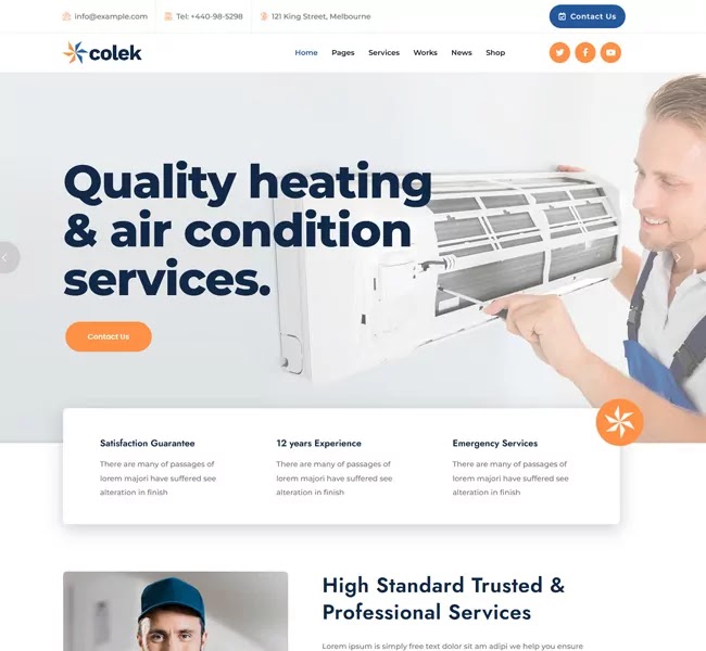 Air Conditioning & Heating WordPress