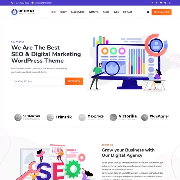 seo marketing wordpress theme