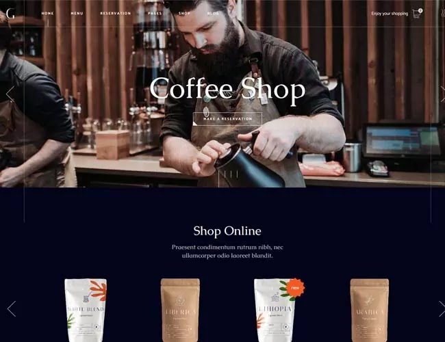coffee Shop WordPress Themes