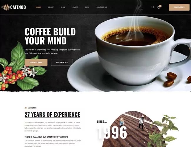 Coffee Shop HTML Template