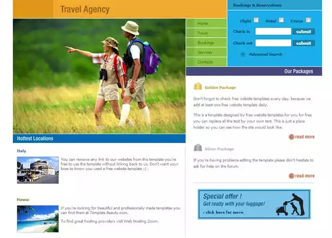 Travel Agency html template