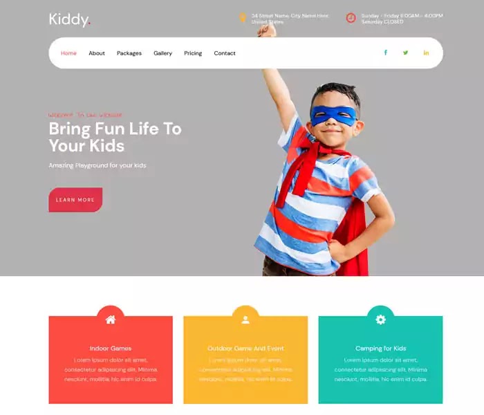 Kiddy free education html template