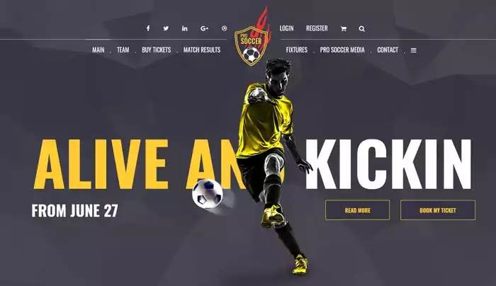 Soccer Acumen sports club website template