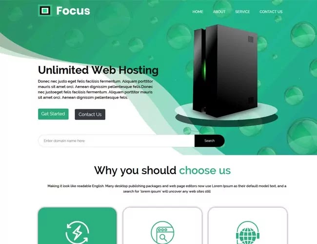 Free Hosting HTML Template