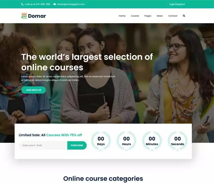 Domar education html template