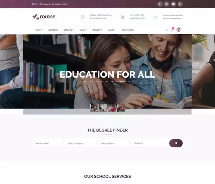 education html template