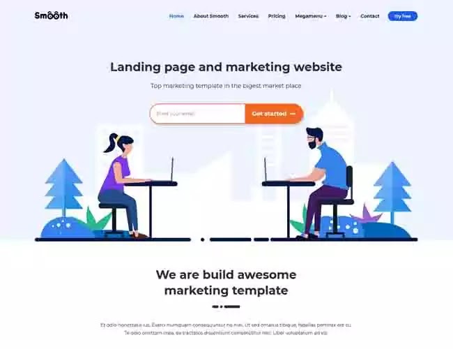 Smooth Software Company Website Template