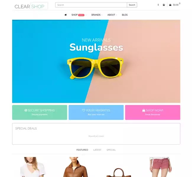 Clearshop Opencart Eyewear Theme