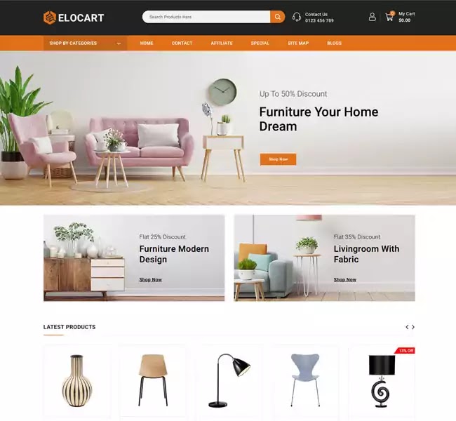 Furniture Store OpenCart 3 theme