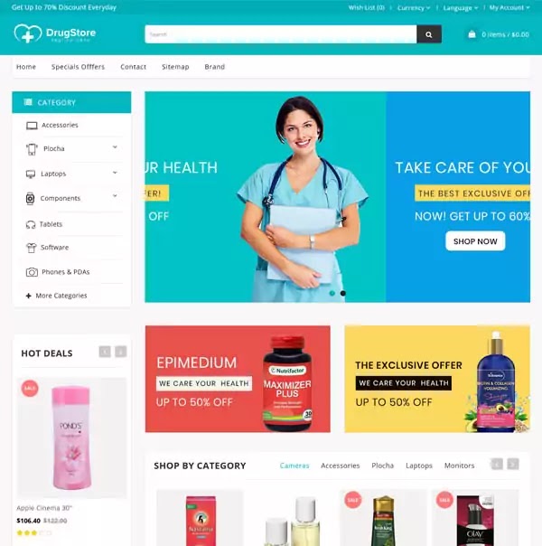 Drug Store OpenCart Themes