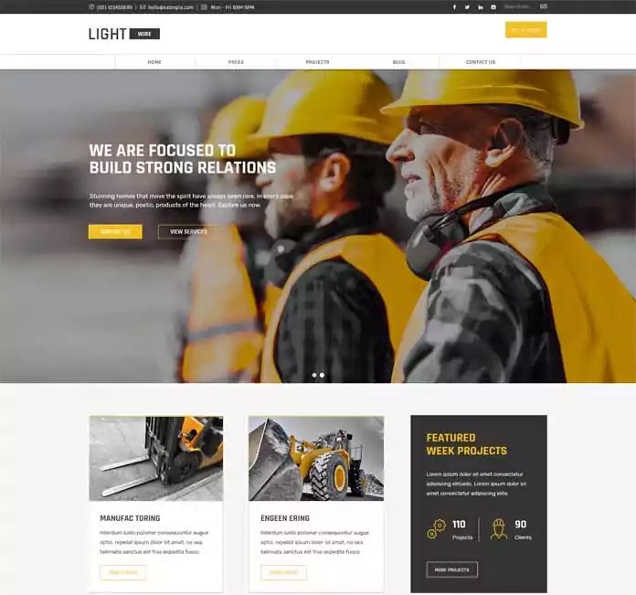 Construction And Industry Drupal 8.8 Theme