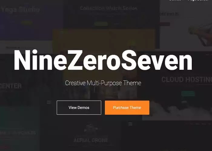 NineZeroSeven one page wordpress theme