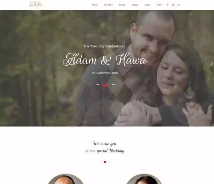 Alife bootstrap wedding template