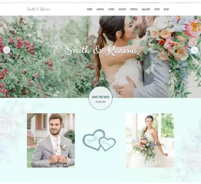 Happy Love bootstrap wedding template