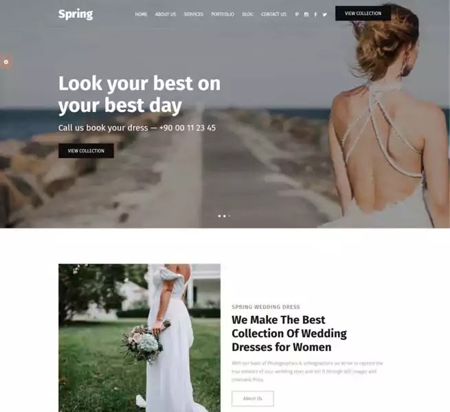 Spring bootstrap wedding template