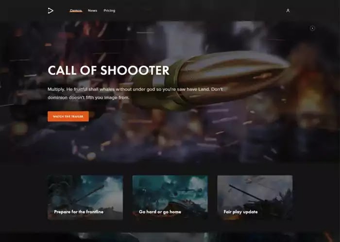 MonsterPlay bootstrap gaming template