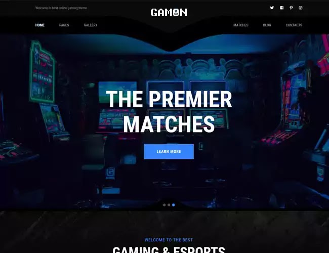 Gamon eSports and Gaming HTML Template