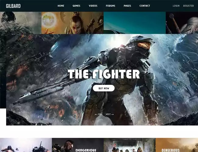 bootstrap gaming template