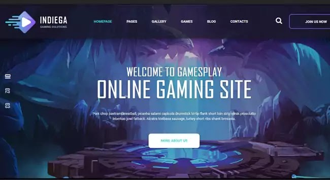HTML gaming template
