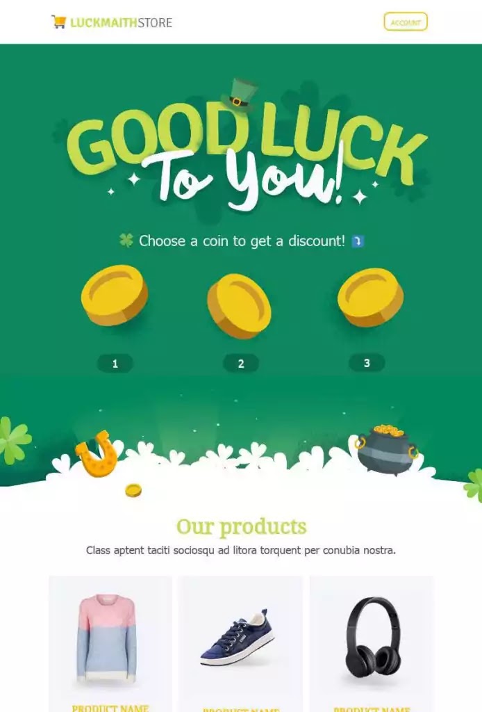 Good Luck To You free email template