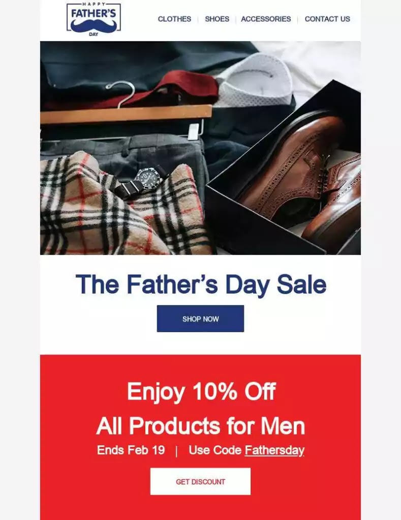 Father's Day free email template