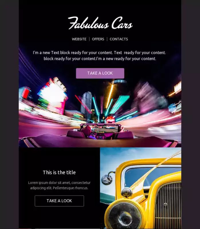 Fabulous cars HTML email template