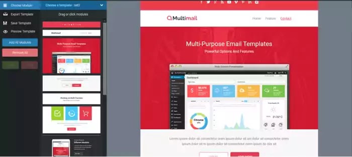 Multimail Email Template builder