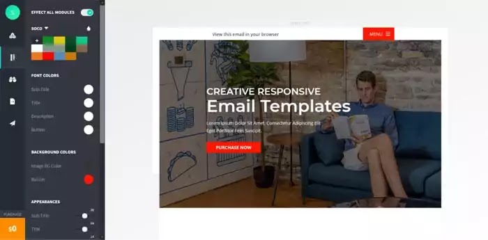 Webwall email template builder