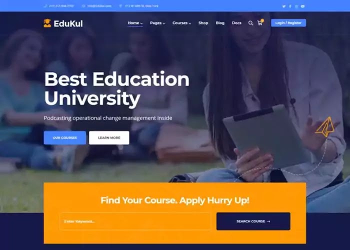 Edukul education WordPress theme