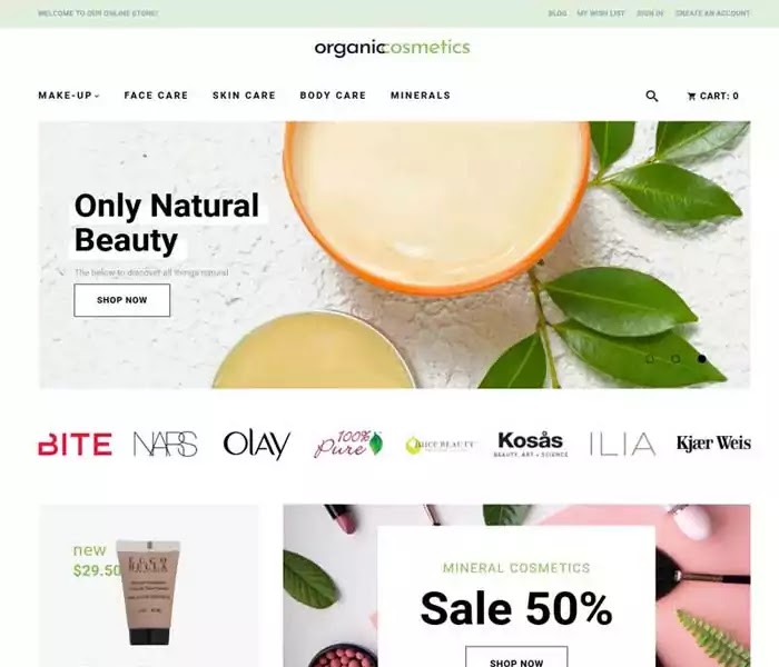 OrganicCosmetics cosmetic magento theme