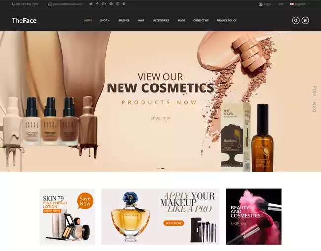 Beauty Cosmetic Store Magento Themes